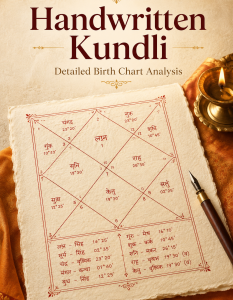Handwritten Kundli & Detailed Birth Chart Analysis