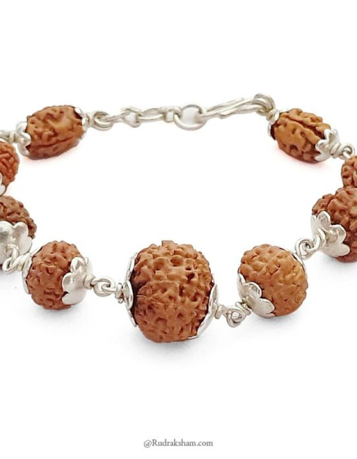 5 mukhi bracelets silver